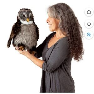 Folkmanis Hooting Owl Hand Puppet NEW with tags